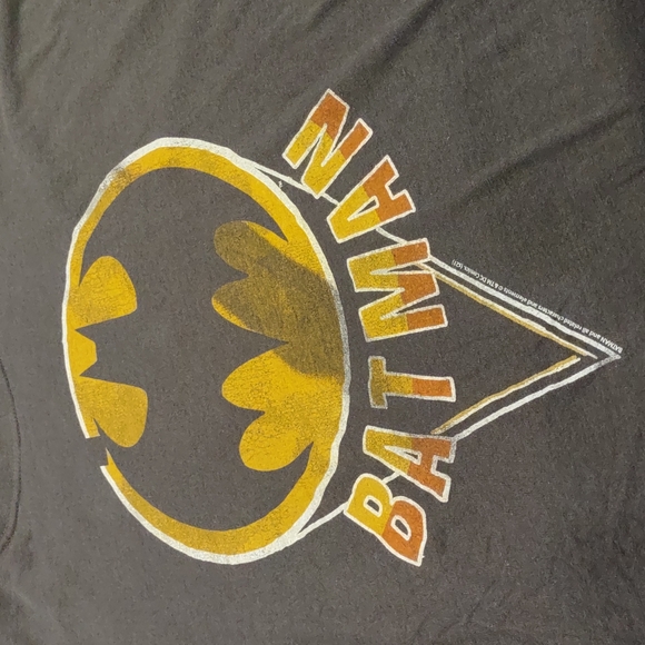Batman Bat Signal Junk Food Clothing T Shirt New Men's Unisex XL New Gray Black - Picture 2 of 4